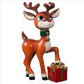 Design Toscano Belle, Santa's Red-Nosed Christmas Reindeer Statue NE210107